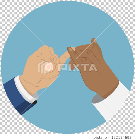3D Isometric Flat  Illustration of Little Finger Cross Each Other, Friendship Symbol, Loyalty 122154692