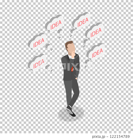 3D Isometric Flat Illustration of Overwhelmed Issues, Critical Thinking or Finding Solution 3D Isometric Flat Illustration of Overwhelmed Issues, Critical Thinking or Finding Solution 122154789