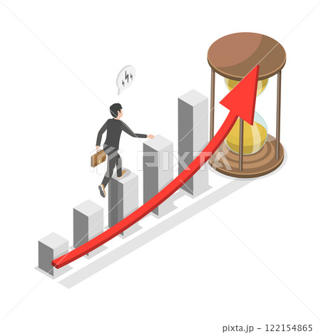 3D Isometric Flat Illustration of Time Value Of Money, Long-Term Investment 3D Isometric Flat Illustration of Time Value Of Money, Long-Term Investment 122154865