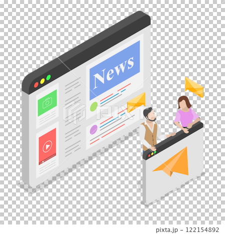 3D Isometric Flat Illustration of Email Marketing, Newsletter Subscription Banner 3D Isometric Flat Illustration of Email Marketing, Newsletter Subscription Banner 122154892