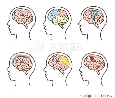 脳イラストセット 122155395