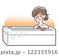 お風呂で体調不良になる女性 122155916