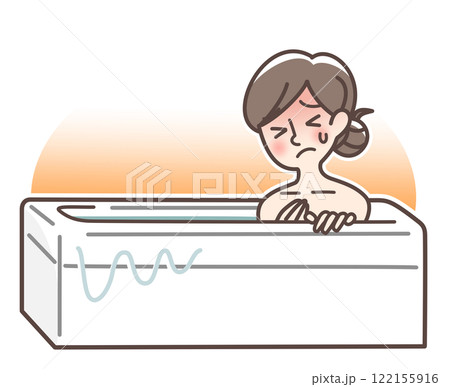 お風呂で体調不良になる女性 122155916