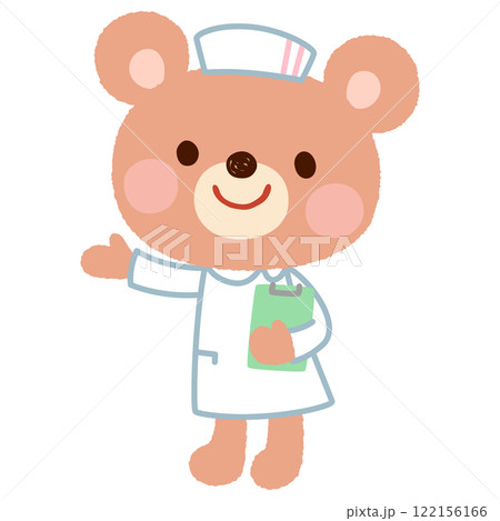 クマの看護師さん　お医者さん 122156166