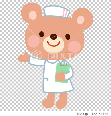 クマの看護師さん　お医者さん 122156166