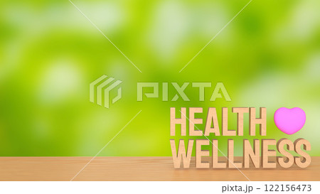 The Health wellness word for Health or medical concept 3d rendering. 122156473