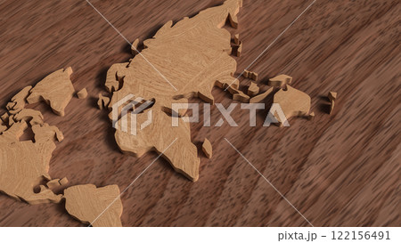 The Wood world map for Business or education concept 3d Rendering. The Wood world map for Business or education concept 3d Rendering. 122156491