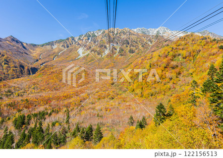 秋の立山黒部アルペンルート 紅葉の立山ロープウェイ 秋の立山黒部アルペンルート 紅葉の立山ロープウェイ 122156513