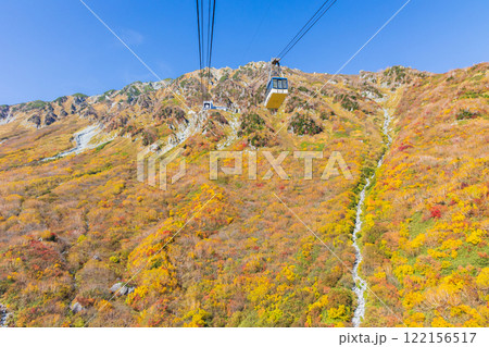 秋の立山黒部アルペンルート　紅葉の立山ロープウェイ 122156517