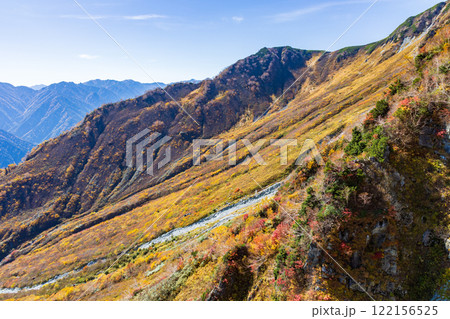 秋の立山黒部アルペンルート 紅葉の大観峰からの眺望 秋の立山黒部アルペンルート 紅葉の大観峰からの眺望 122156525