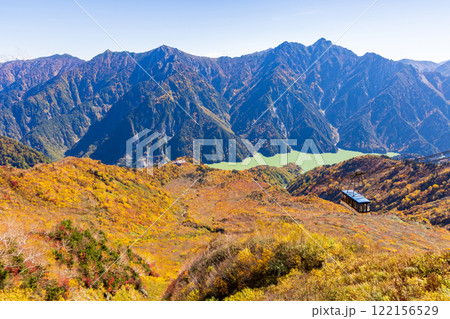 秋の立山黒部アルペンルート 紅葉の大観峰からの眺望 秋の立山黒部アルペンルート 紅葉の大観峰からの眺望 122156529