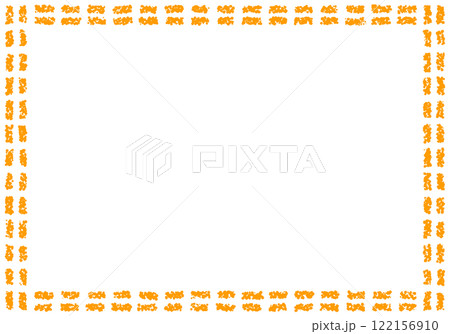手描きのクレヨン素材　背景　フレーム 122156910