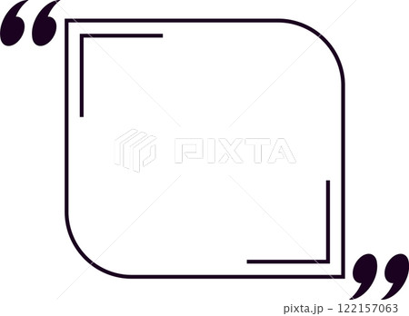 Framing empty space for custom text, a quote box with quotation marks offers a simple yet elegant design element for highlighting important words and conveying impactful messages 122157063