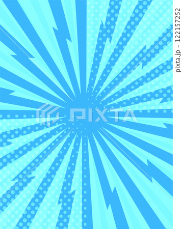 Converging lines and dots create a dynamic backdrop in vibrant light blue, ideal for comic strips or superhero themed designs, radiating energy and excitement Converging lines and dots create a dynamic backdrop in vibrant light blue, ideal for comic strips or superhero themed designs, radiating energy and excitement 122157252