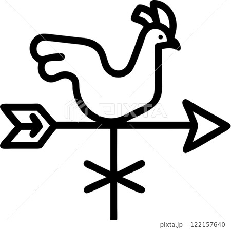 Wind direction indicators in outline icon style, weather and astronomy theme. 122157640