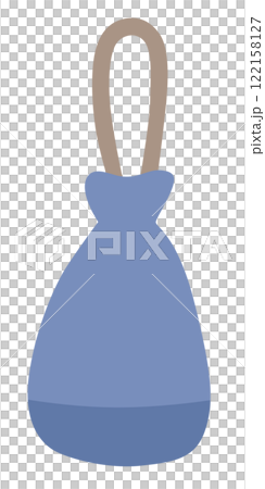 巾着の通学バッグのベクターイラスト 巾着の通学バッグのベクターイラスト 122158127