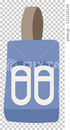 手さげの通学バッグシューズ入れのベクターイラスト 122158129