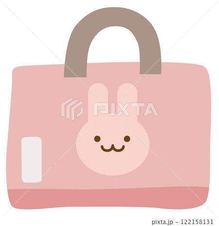 手さげの通学バッグのベクターイラスト 手さげの通学バッグのベクターイラスト 122158131