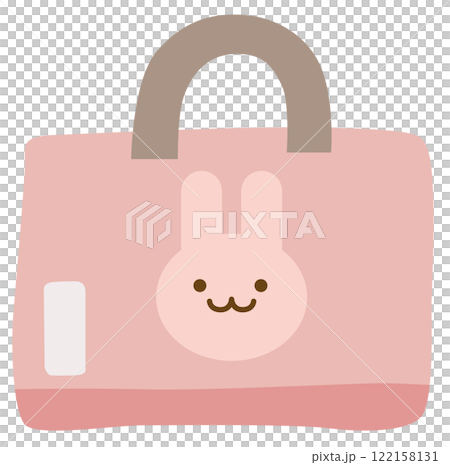 手さげの通学バッグのベクターイラスト 手さげの通学バッグのベクターイラスト 122158131