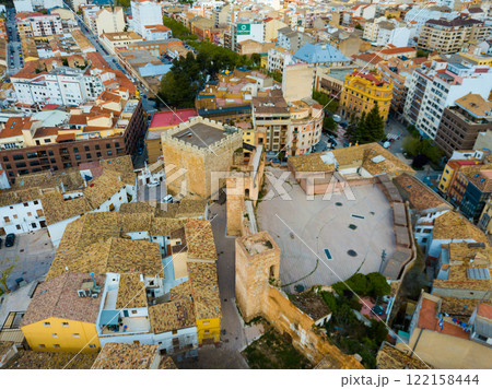Historical view of Castle towers and fortress landmark of Requena 122158444