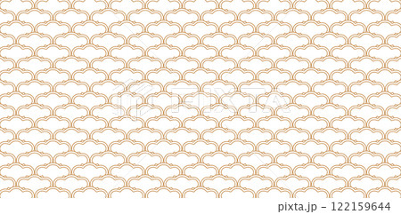 chinese style Seamless pattern Modern geometric ornament with repeating elements golden colors isolated white backgrounds for chinese new year card backgrounds, surface textures, books covers, banners 122159644