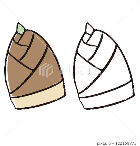 ペンで描いた風たけのこ ペンで描いた風たけのこ 122159773