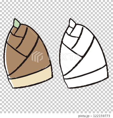 ペンで描いた風たけのこ ペンで描いた風たけのこ 122159773