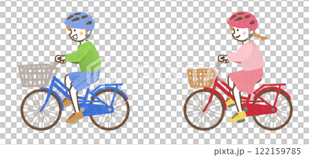 Children riding a bicycle 122159785