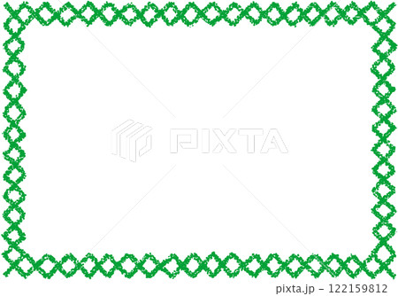 手描きのクレヨン素材　背景　フレーム 122159812