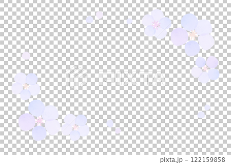 かわいい梅の花のフレーム かわいい梅の花のフレーム 122159858