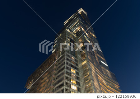 あべのハルカス 夜景 見上げ アップ【同アングル3/4】 あべのハルカス 夜景 見上げ アップ【同アングル3/4】 122159936