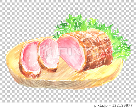 Loin ham watercolor illustration Loin ham watercolor illustration 122159977