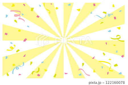 カラフルな紙吹雪の舞う背景イラスト素材 カラフルな紙吹雪の舞う背景イラスト素材 122160078