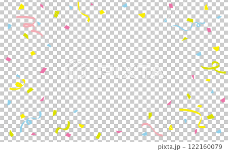 カラフルな紙吹雪の舞う背景イラスト素材 カラフルな紙吹雪の舞う背景イラスト素材 122160079