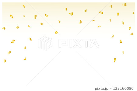 金色の紙吹雪の舞う背景イラスト素材 122160080