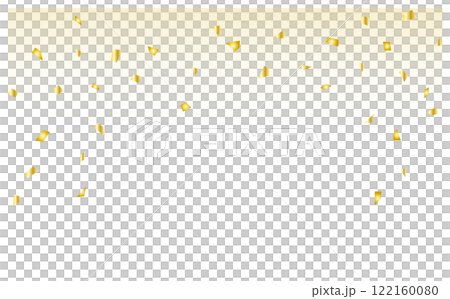 金色の紙吹雪の舞う背景イラスト素材 122160080