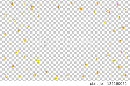 金色の紙吹雪の舞う背景イラスト素材 122160082