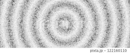 Radial halftone circle background. Black dotted sound wave ring wallpaper. Stipple epicenter, target, radar concept. Ripple concentric signal vibration element. Vector round dashed and dotted gradient Radial halftone circle background. Black dotted sound wave ring wallpaper. Stipple epicenter, target, radar concept. Ripple concentric signal vibration element. Vector round dashed and dotted gradient 122160110