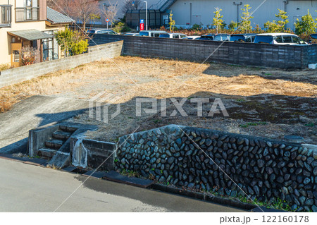 住宅街の更地風景 住宅街の更地風景 122160178