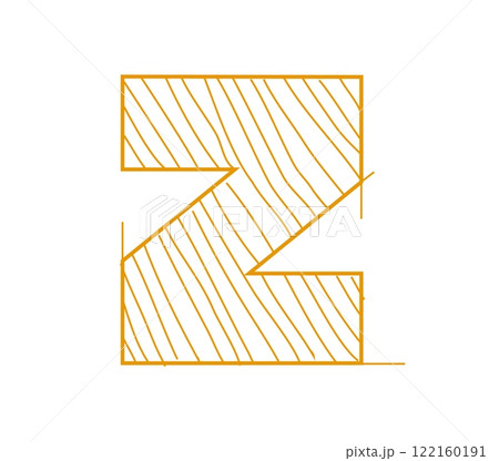 School education font sketch Z letter. Child study English alphabet symbol, education cartoon vector latin typeset element or kid funny accessory ABC font handwritten letter 122160191