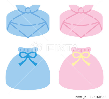 お弁当袋のイラストセット お弁当袋のイラストセット 122160362