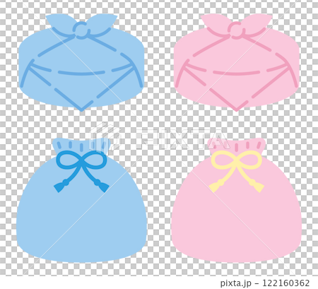 Lunch bag illustration set 122160362