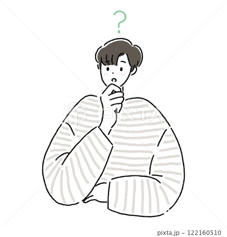 疑問を感じている男性 疑問を感じている男性 122160510