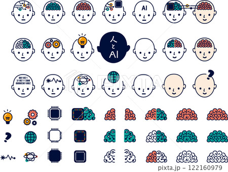 人とAIのアイコン 122160979