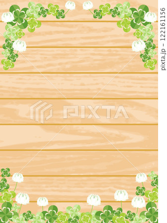 クローバーボード背景、縦、白、イラスト、かわいい 122161156