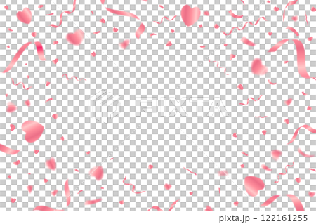 Vector illustration of pink heart confetti Frame of pink heart confetti Vector illustration of pink heart confetti Frame of pink heart confetti 122161255
