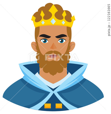 Royal King with Golden Crown 122161665