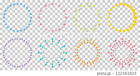 Polka dot circle round frame simple colorful Polka dot circle round frame simple colorful 122161823