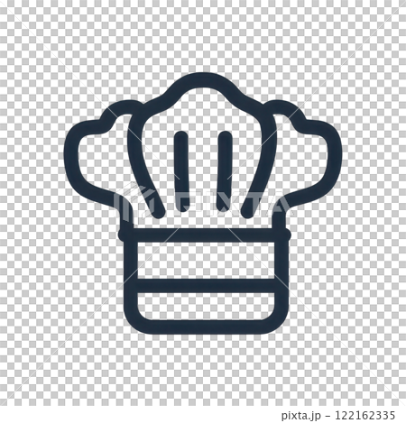 Bold Chef Hat Icon with Simple Outline and Distinct Silhouette Shape Bold Chef Hat Icon with Simple Outline and Distinct Silhouette Shape 122162335