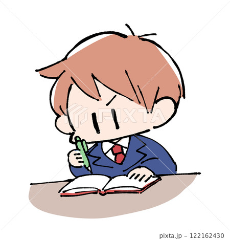 勉強する学生の男の子 勉強する学生の男の子 122162430